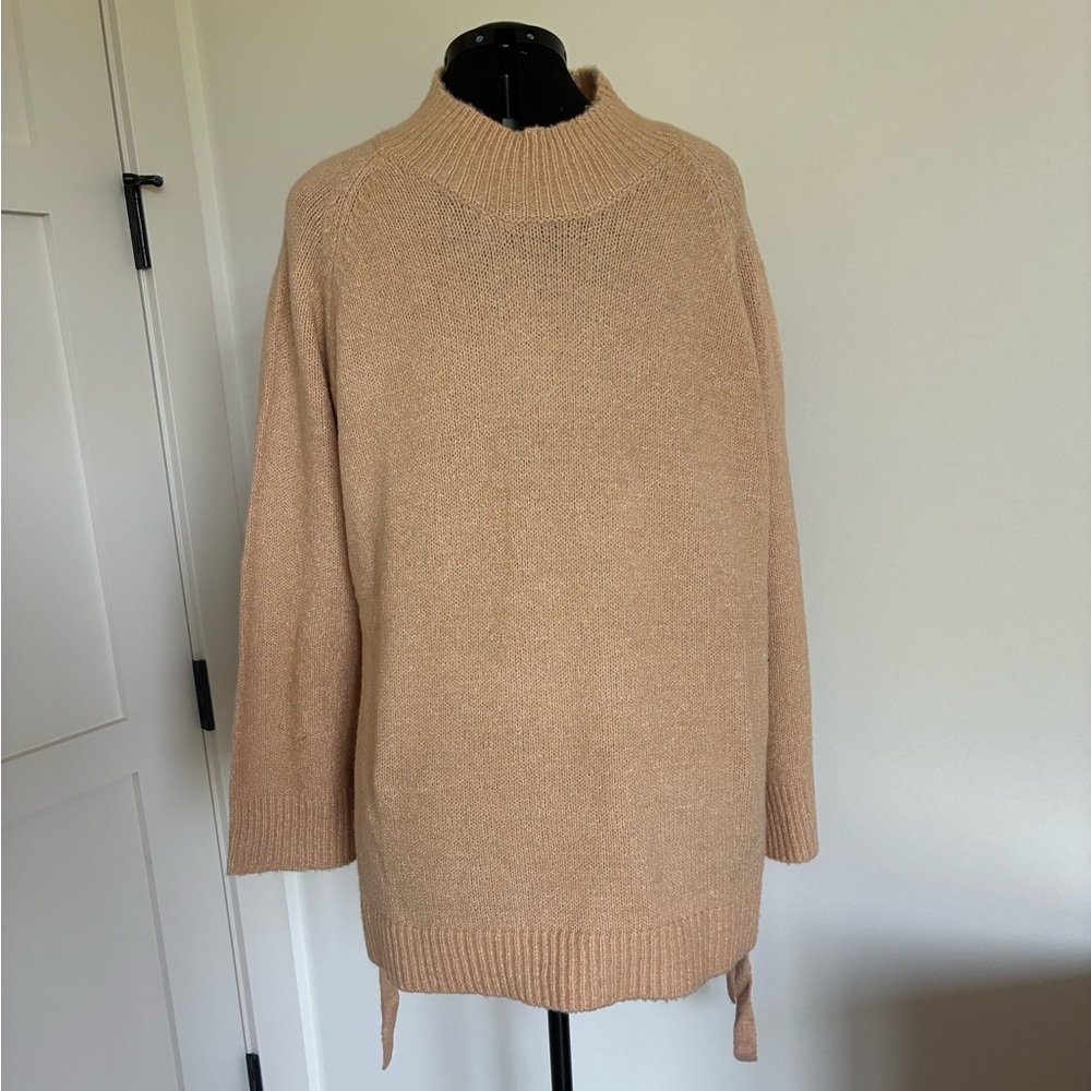 Vigoss Women's Cowl Neck Sweater in Tan